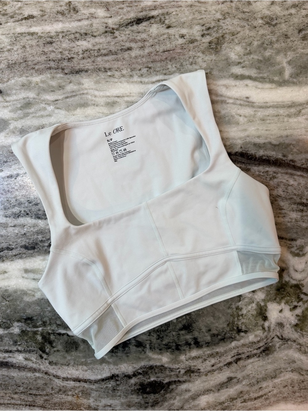 Le ORE Square-Neck Active Crop Sports Bra